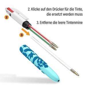 Pix BIC 4 Colours Velours, set 6 bucati, 4 culori, design cu animale marine - Img 8