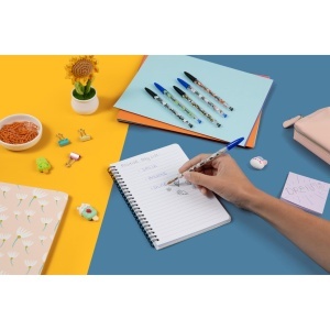 Pix BIC Cristal Decors Kawaii, 8 bucati, 1.0 mm, cerneala albastra si neagra - Img 8