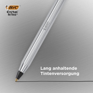 Pix BIC Cristal Metal ReNew, 2 bucati, negru si albastru, cu 4 refiluri - Img 4