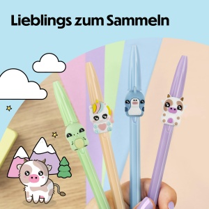 Pix BIC Vibbies Cristal, 10 Motive Animale, Strichstarke 0,32 mm, Albastru - Img 5