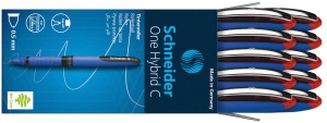 Pix cu cerneala Schneider One, 0,5 mm, Ultra-Smooth, 10 bucati, rosu