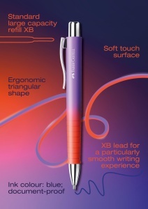Pix Faber-Castell Poly Ball XB, Ergonomic, Culoare Blushing Sky, Mine 0.6 mm - Img 7