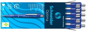 Pix Schneider Optima, 10 bucati, albastru-transparent, scriere medie - Img 7