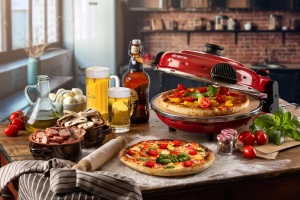 Pizzaofen Ariete 919 Rosu 400degC 1200W Placa refractara antiaderenta - Img 5