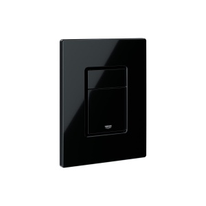 Placa de actionare GROHE Even 156 x 197 mm, negru lucios, economisire apa
