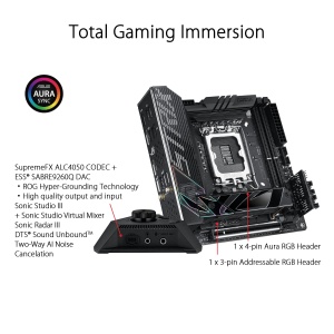 Placa de baza ASUS ROG Strix Z790-I Gaming WiFi, Mini-ITX, DDR5, PCIe 5.0 - Img 4
