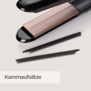 Placa de indreptat parul BaByliss Steam Smooth, 39 mm, negru - Img 4