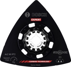 Placa de slefuire Bosch EXPERT AVZ 90 RT2, 90 mm, pentru Morte, Leim