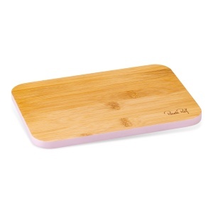 Placa de taiat Fackelmann x Pamela Reif din bambus FSC, 21 x 15 cm, cu margine colorata