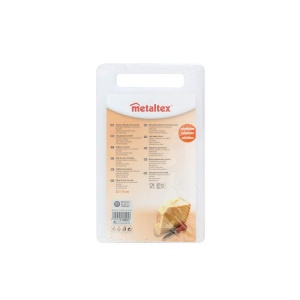 Placa de taiat Metaltex 15 x 25 cm din Polyethylen, alba, higienica si robusta - Img 2