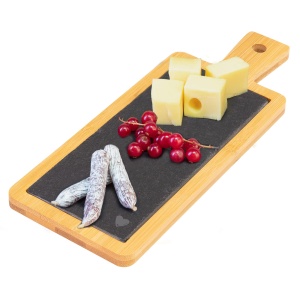 Placa servire Westmark Tapas Friends bambus si ardezie 23x9 cm maro deschisanthracit - Img 3