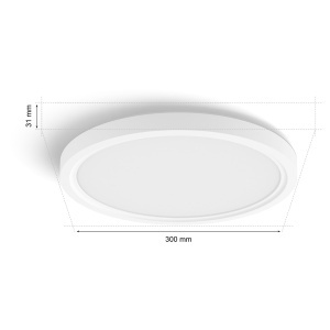 Plafoniera LED inteligenta Philips Hue Devote 30 cm lumina alba si colorata 2000 lm - Img 8