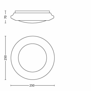 Plafoniera LED Philips myLiving Cinnabar 6W Lumina calda Alb - Img 2