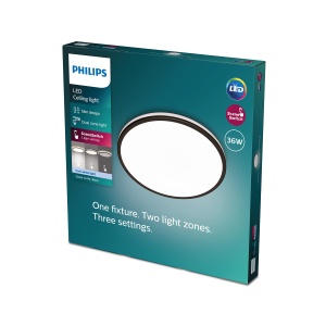 Plafoniera LED Philips Ozziet SceneSwitch Negru 36W - Img 2