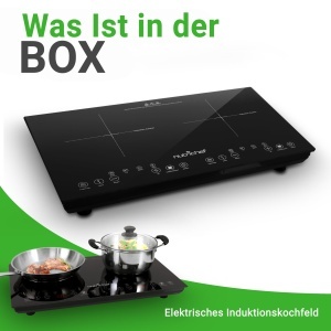 Plita cu inductie NutriChef 2 Placi 1800W Touch Control Timer Siguranta pentru copii - Img 7