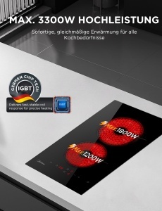 Plita din sticla ceramica Midea cu 2 zone de gatit Plite Plita ceramica incorporata cu priza cablare control tactil oprire automata blocare pentru cop - Img 4