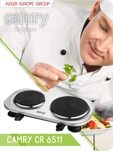 Plita Electrica Camry CR 6511, 2500W, 2 Zone, Inox - Img 5