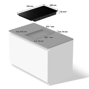 Plita Inductie Autonoma Samsung NZ32BG2005FKU1, 2 Zone, 30 cm, Wi-Fi, Negru - Img 2