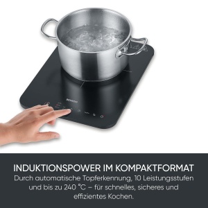 Plita inductie Severin KP 1032, 2000W, 22 cm, negru - Img 3