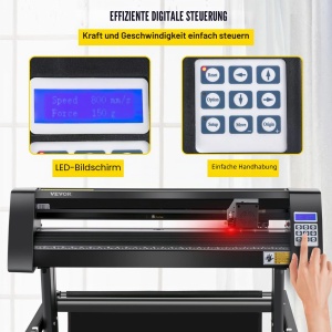 Plotter de taiere VEVOR 870 mm, putere 95 W, cu suport si software Signmaster - Img 3