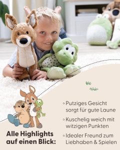 Plus Frosch Fridolin NICI 35cm - Verde - Jucarie moale pentru copii si adulti - Img 5