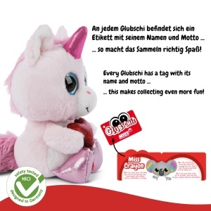 Plusat Unicorn Wubby Wub NICI 15cm, cu ochi stralucitori, editie Love - Img 4