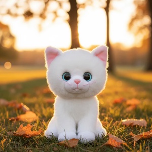 Plush Toy TY Beanie Boos Amelia - Pisica cu Ochi Stralucitori, 15 cm, AlbRoz - Img 4
