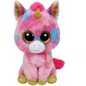 Plush Unicorn Carletto Ty 36158 - Beanie Boos, Culoare Roz, Mic