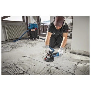 Polizor profesional pentru beton Bosch GBR 15 CAG incl roata diamantata 125mm 3x inel de perie de schimb decalaj cheie cu doua gauri L-BOXX - Img 5