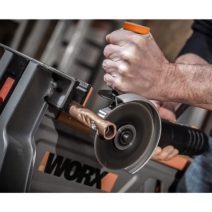 Polizor unghiular cu acumulator WORX WX800 20V - usor de slefuit si taiat - confort ergonomic cu corp ingust si maner suplimentar - schimbare rapida a - Img 6