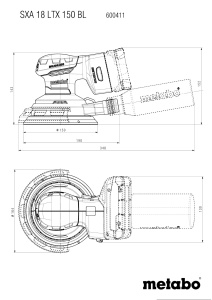 Polizor unghiular Metabo SXA 18 LTX 150 BL, 18V, 150 mm, cu softgrip - Img 2