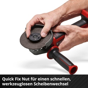 Polizor unghiular profesional cu acumulator Einhell AXXIO 18/115 Q Li-Solo Power X-Change (18 V, 700 W, O 115 mm, adancime de taiere 28 mm, fara perii, canelura de fixare rapida, fara roata de taiere, fara baterie) - Img 9
