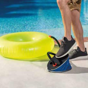 Pompa de picior Intex 68610E, 30 cm, cu 3 duze, neagra - Img 2