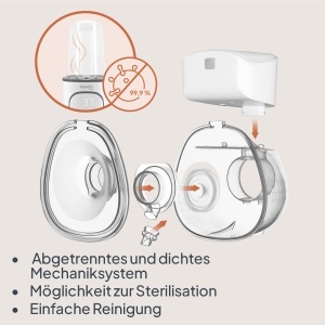 Pompa de san electrica maini libere LIONELO Fidi Free Lumi 2 moduri 9 niveluri masaj pompare afisaj 6 dimensiuni de palnie discret accesorii - Img 8