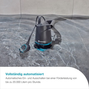 Pompa submersibila Gardena 2-in-1 BASIC 20000 550W 20000 lh pentru apa curata si murdara - Img 5