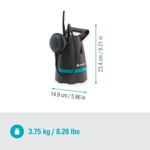 Pompa submersibila Gardena Klarwasser 8600 Basic, 8600 lh, 400 W, cu adaptor pentru furtun - Img 2