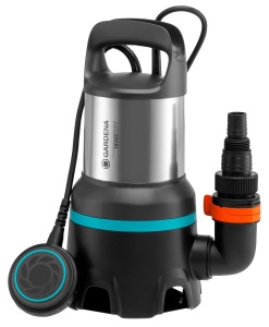 Pompa submersibila pentru apa murdara Gardena 16000: Pompa submersibila cu debit 16.000 l/h, functie automata, intrerupator plutitor cu functie de functionare continua, sistem de cuplare rapida, 450 W (9042-20) - Img 1