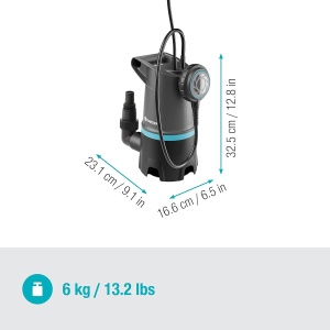 Pompa submersibila pentru ape uzate GARDENA 20000 BASIC, 20000 lh, cu sistem de flotare - Img 3