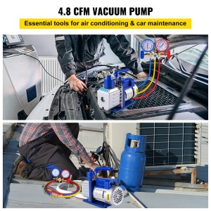 Pompa vacuum VEVOR 4.8 CFM, 13 HP, sistem HVAC, ideala pentru R407C, R22, R134a - Img 2