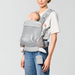Port-Bebe CYBEX LAYA, autoajustabil, 3-15 kg, culoare Fog Grey - Img 4