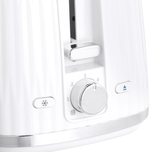 Prajitor de paine Russell Hobbs [pentru 2 felii] Eden (6 niveluri de rumenire, ridicare, dezghetare, reincalzire si oprire, sertar pentru firimituri, blat de chifle, alb) 27370-56 - Img 3