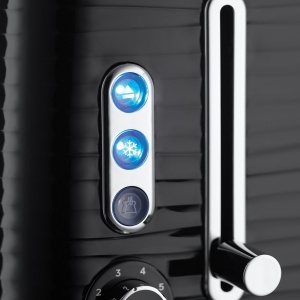 Prajitor de paine Russell Hobbs [pentru 2 felii] Inspire Black cu structura lucioasa de inalta calitate (fante de paine prajita foarte largi, inclusiv accesoriu pentru chifle, 6 niveluri de rumenire + functie de dezghetare si reincalzire) 24371-56 - Img 5
