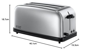 Prajitor de paine Russell Hobbs Victory 23520-56 2 felii Inox 6 trepte de rumenire Functie decongelare - Img 6