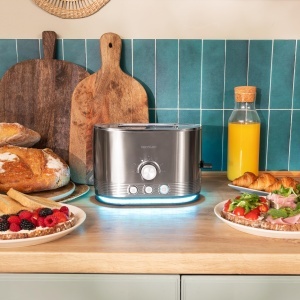 Prajitor de paine vertical din otel inoxidabil Cecotec cu dubluShort Slot Shine&Toast Double. 850W, capacitate pentru 2 felii, fante largi de 3,8 cm, inel usor, 7 niveluri de prajire, bare superioare - Img 3