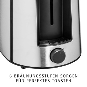 Prajitor de paine WMF Bueno Pro, 870W, 6 trepte de rumenire, inox mat - Img 3