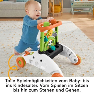 Premergator pentru bebelusi Fisher-Price pe 2 fete, centru de joaca interactiv cu peste 50 de melodii care creste odata cu tine, versiune: olandeza; Engleza; Franceza; Germana; Italiana; Spaniola, HJY73 - Img 5