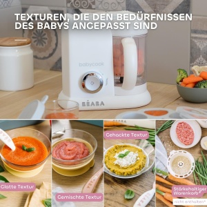 Preparare hrana bebelusi Beaba Babycook Solo 4-in-1 AlbArgintiu Capacitate XL 1100 ml - Img 5