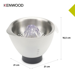 Presa de citrice Kenwood AT312, 600 ml, inox, alb - Img 7