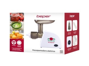 Presa electrica de rosii Beper BP.720, 300 W, cu filtru din otel, alba - Img 6