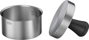 Presa pentru burgeri ROSLE PRO, inox 1810, diametru 11 cm, usor de curatat